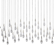 Solitaire Glass Linear Chandelier Lighting 37'' 50'' 70'' 87"W 120"W-Chandelier-Feyran-Brass-37''W-Feyran