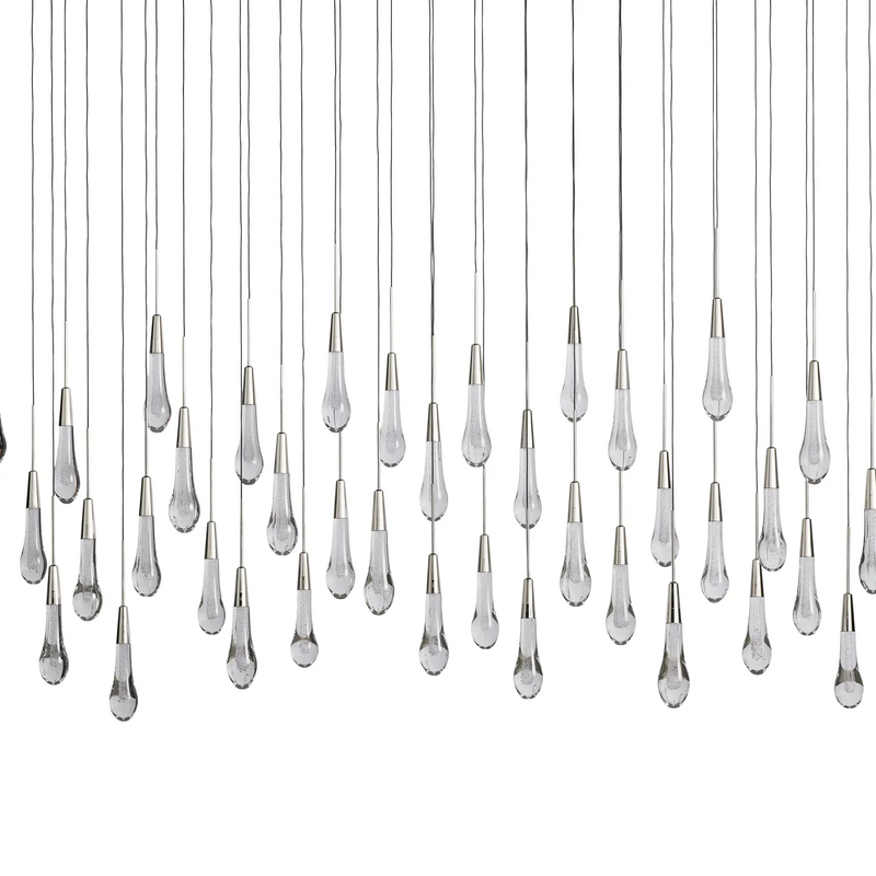 Solitaire Glass Linear Chandelier Lighting 37'' 50'' 70'' 87"W 120"W-Chandelier-Feyran-Brass-37''W-Feyran