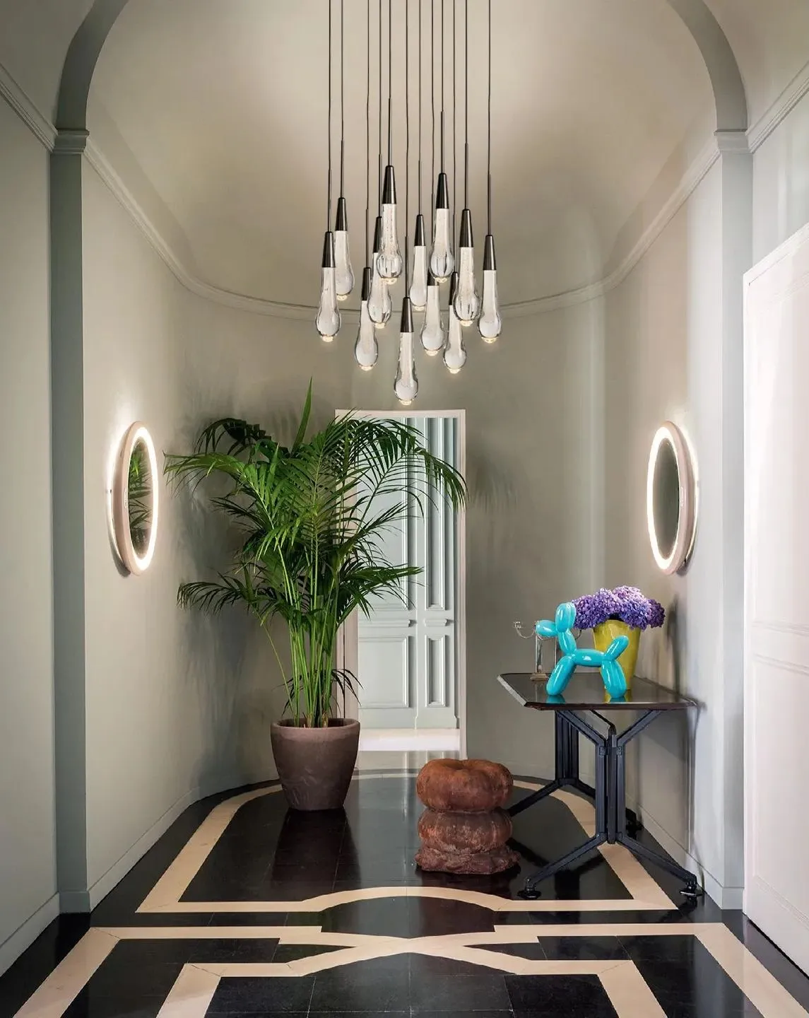 Solitaire Glass Linear Chandelier Lighting 37'' 50'' 70'' 87"W 120"W-Chandelier-Feyran-Brass-37''W-Feyran