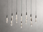 Solitaire Glass Linear Chandelier Lighting 37'' 50'' 70'' 87"W 120"W-Chandelier-Feyran-Bronze-37''W-Feyran