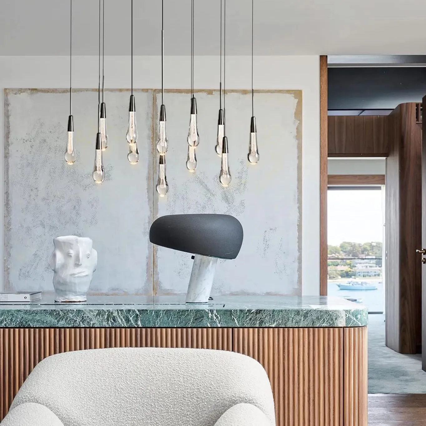 Soltaire Linear Modern Chandelier 37"W