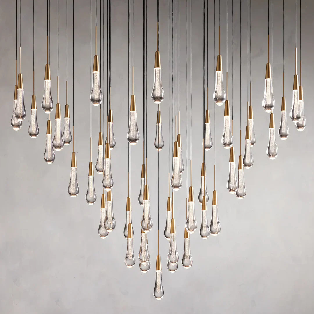 Solitaire Modern 17'' 24'' 36'' 58'' Round Chandelier Lighting-Chandelier-Feyran-57''-Brass-Feyran