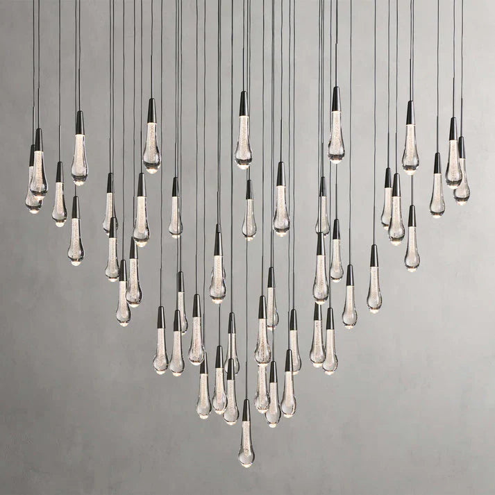 Solitaire Modern 17'' 24'' 36'' 58'' Round Chandelier Lighting-Chandelier-Feyran-57''-Black-Feyran