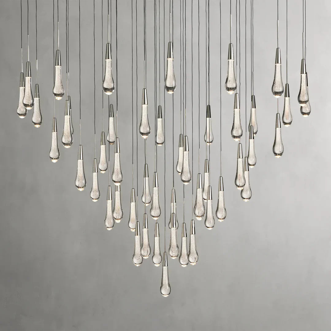 Solitaire Modern 17'' 24'' 36'' 58'' Round Chandelier Lighting-Chandelier-Feyran-57''-Nickel-Feyran