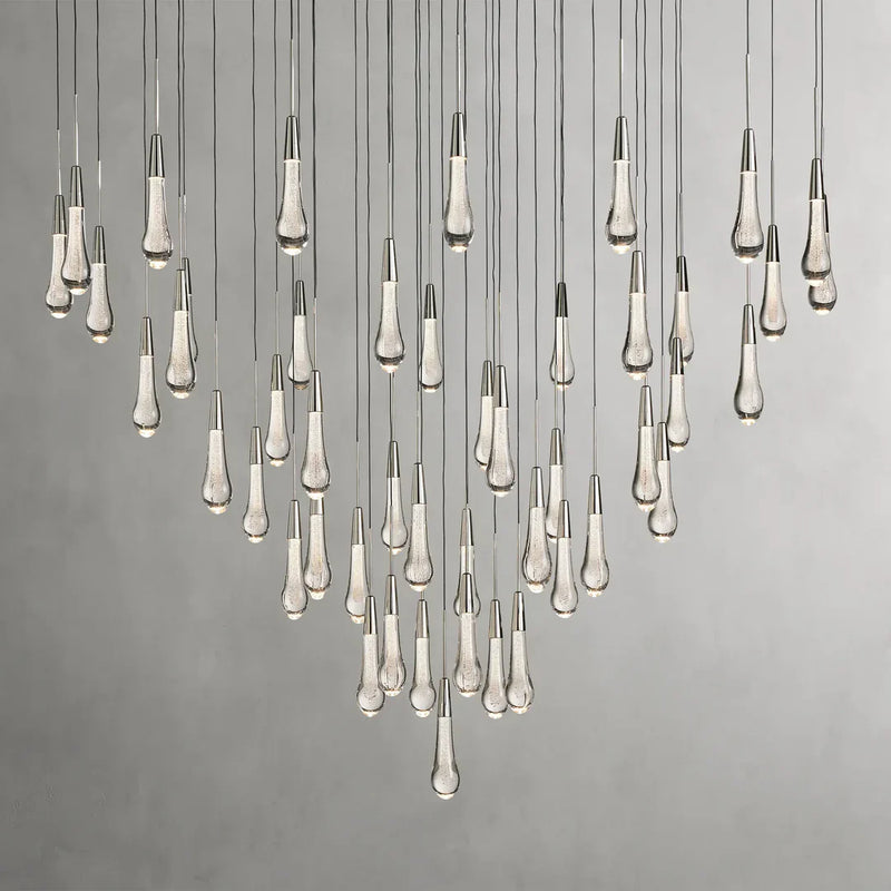 Solitaire Modern 17'' 24'' 36'' 58'' Round Chandelier Lighting-Chandelier-Feyran-57''-Nickel-Feyran