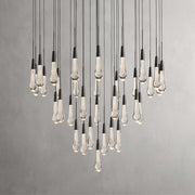 Solitaire Modern 17'' 24'' 36'' 58'' Round Chandelier Lighting-Chandelier-Feyran-24''-Black-Feyran