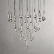 Solitaire Modern 17'' 24'' 36'' 58'' Round Chandelier Lighting-Chandelier-Feyran-36''-Nickel-Feyran