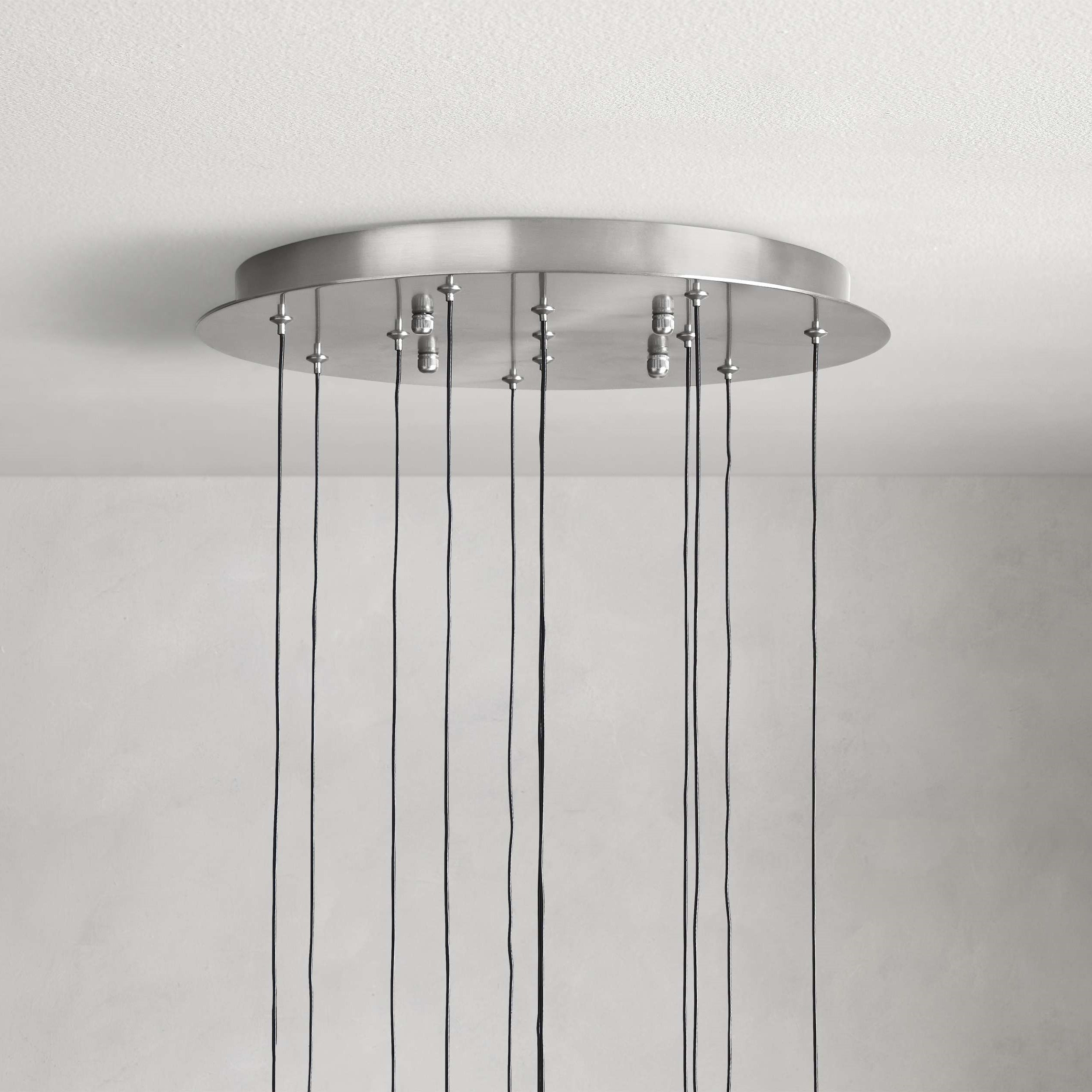 Solitaire Modern 17'' 24'' 36'' 58'' Round Chandelier Lighting-Chandelier-Feyran-17''-Brass-Feyran