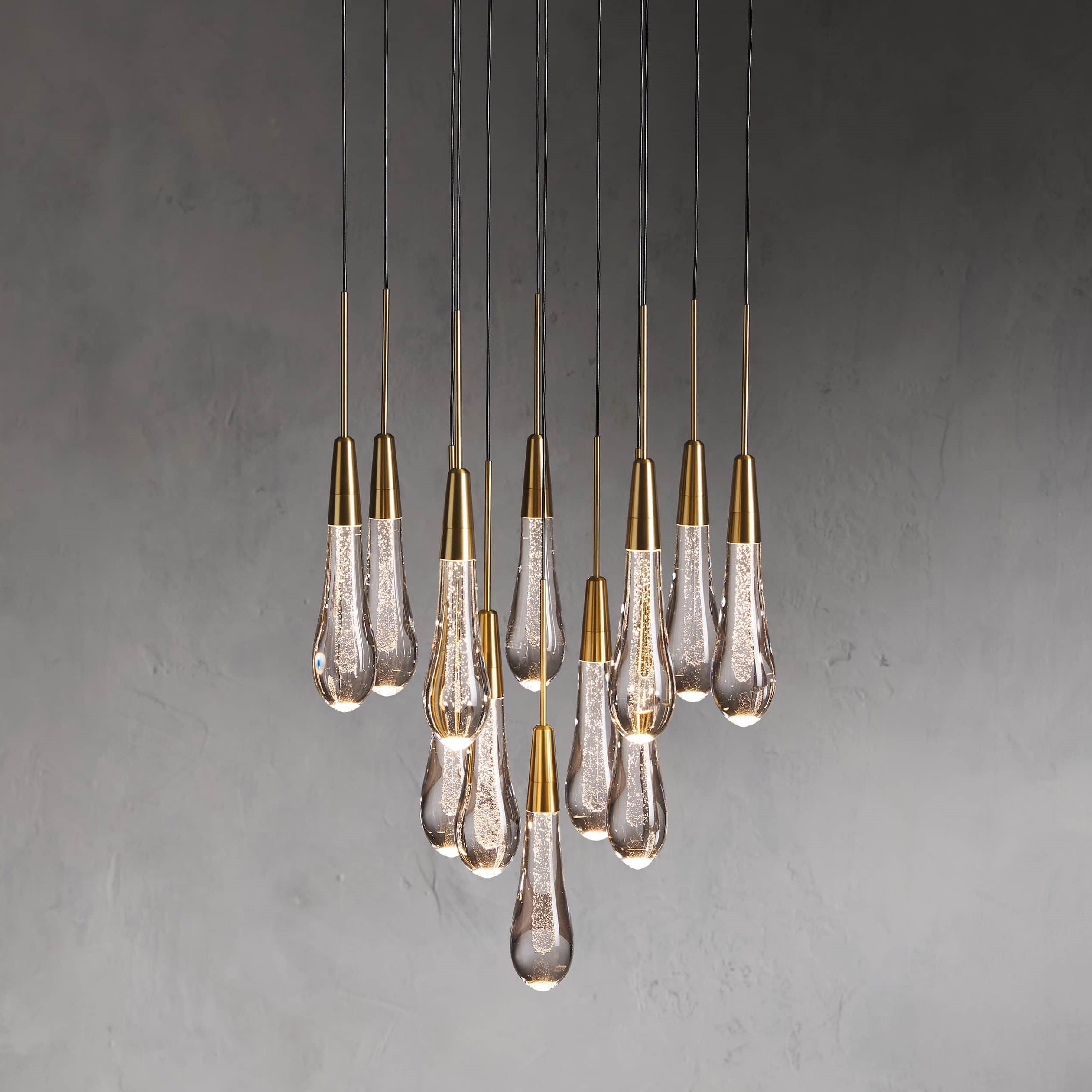 Solitaire Modern 17'' 24'' 36'' 58'' Round Chandelier Lighting-Chandelier-Feyran-17''-Brass-Feyran