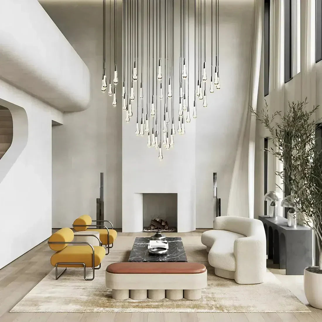 Solitaire Modern 17'' 24'' 36'' 58'' Round Chandelier Lighting-Chandelier-Feyran-17''-Brass-Feyran