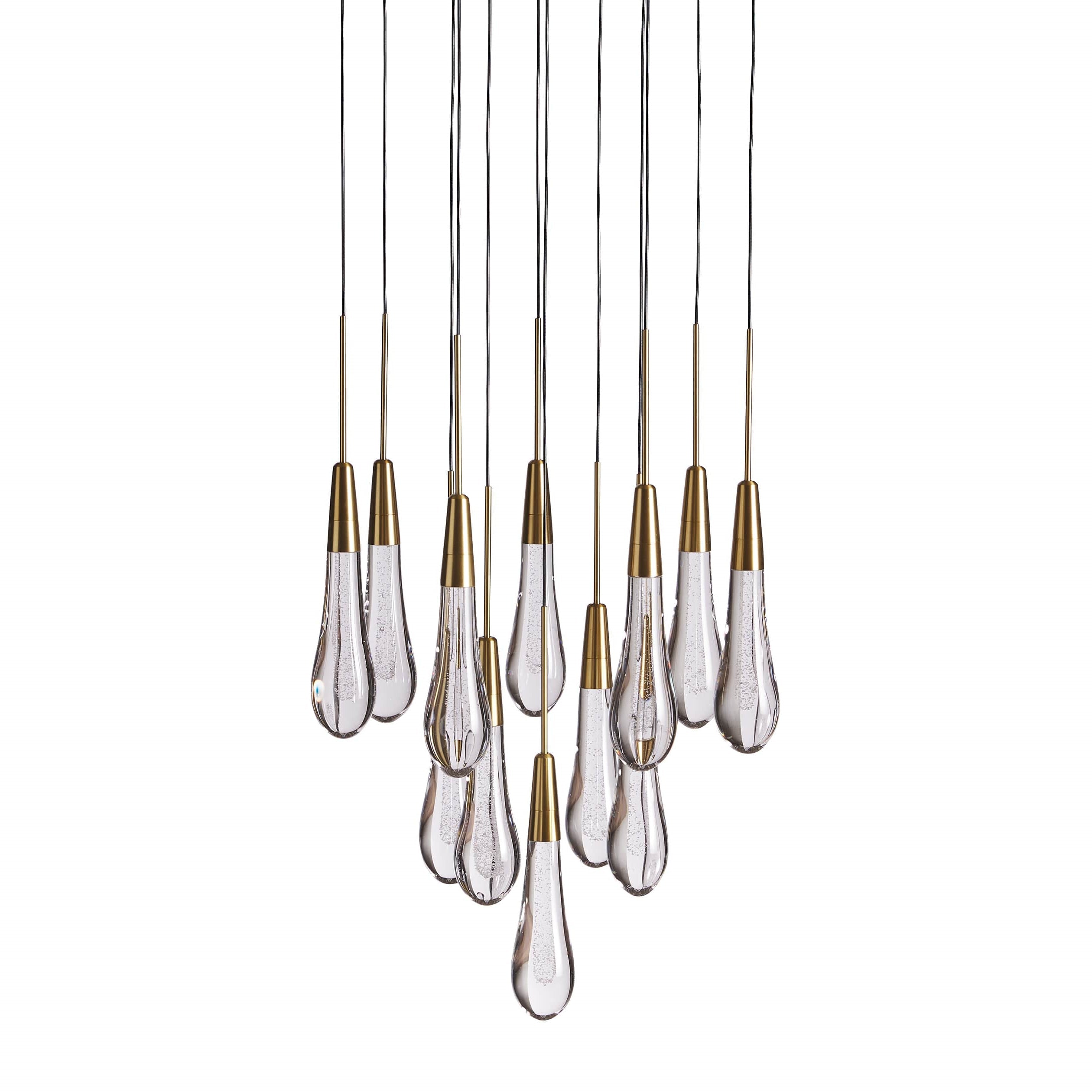Solitaire Modern 17'' 24'' 36'' 58'' Round Chandelier Lighting-Chandelier-Feyran-17''-Brass-Feyran