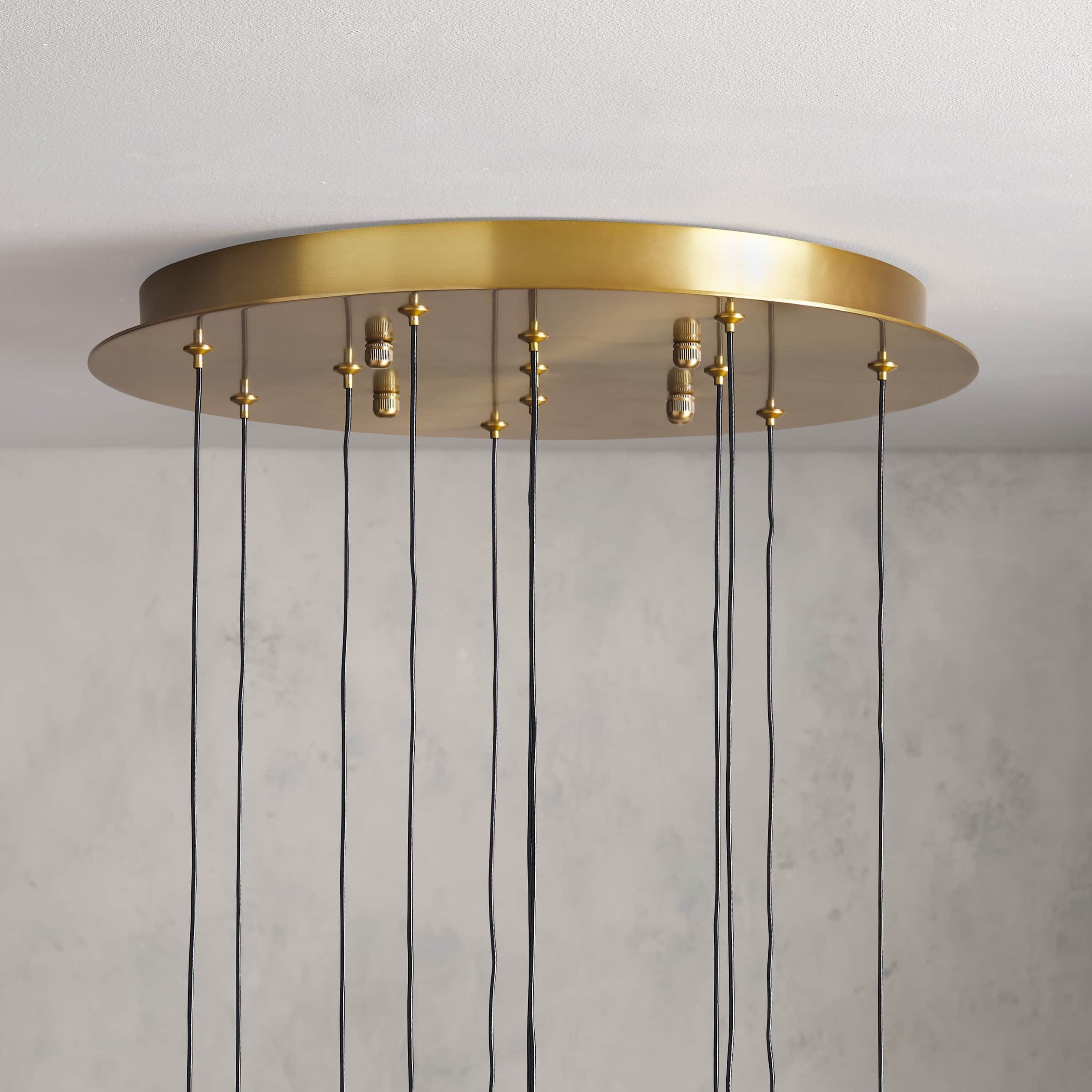 Solitaire Modern 17'' 24'' 36'' 58'' Round Chandelier Lighting-Chandelier-Feyran-17''-Brass-Feyran