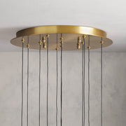 Solitaire Modern 17'' 24'' 36'' 58'' Round Chandelier Lighting-Chandelier-Feyran-17''-Brass-Feyran