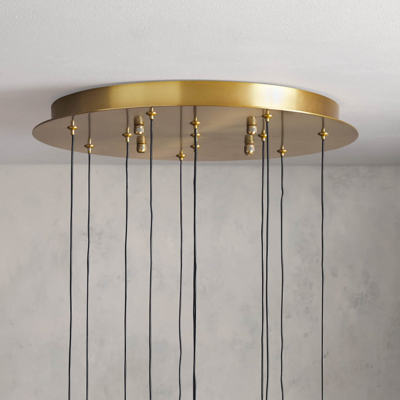 Solitaire Modern 17'' 24'' 36'' 58'' Round Chandelier Lighting-Chandelier-Feyran-17''-Brass-Feyran