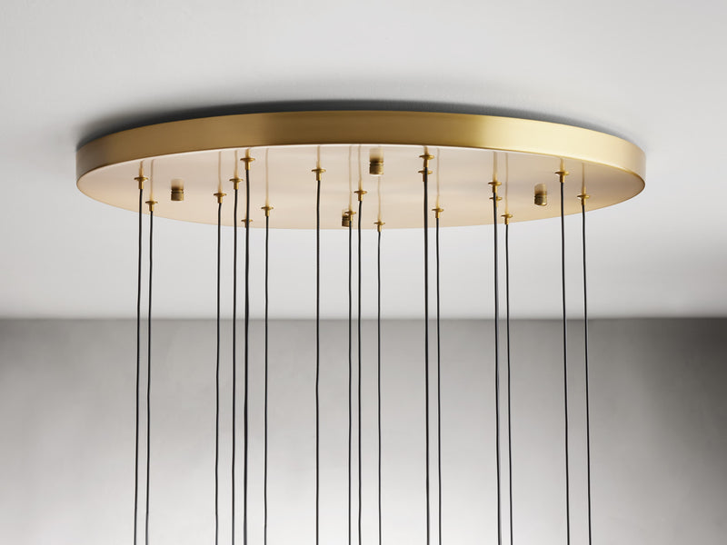 Solitaire Modern 17'' 24'' 36'' 58'' Round Chandelier Lighting-Chandelier-Feyran-17''-Brass-Feyran