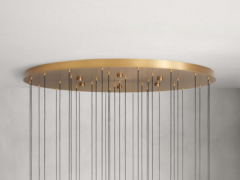 Solitaire Modern 17'' 24'' 36'' 58'' Round Chandelier Lighting-Chandelier-Feyran-17''-Brass-Feyran