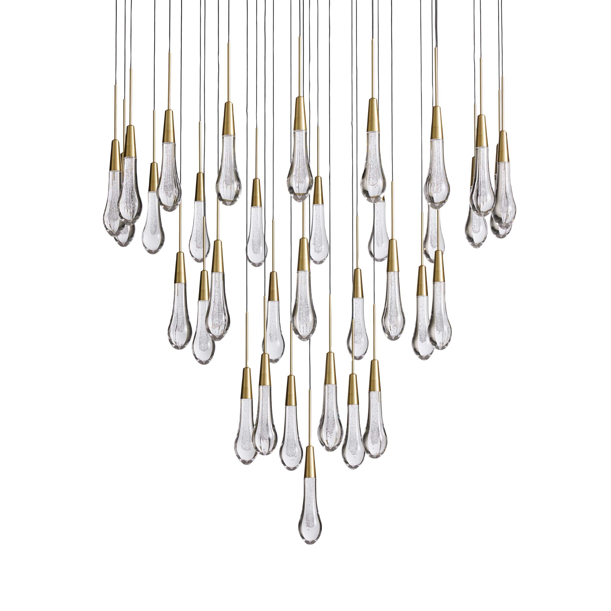 Solitaire Modern 17'' 24'' 36'' 58'' Round Chandelier Lighting-Chandelier-Feyran-36''-Brass-Feyran