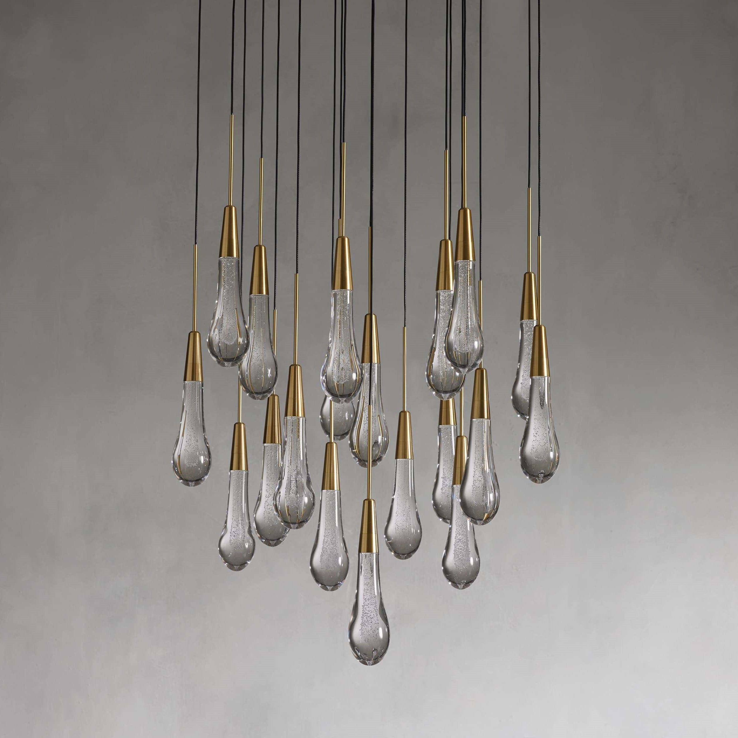 Solitaire Modern 17'' 24'' 36'' 58'' Round Chandelier Lighting-Chandelier-Feyran-24''-Brass-Feyran