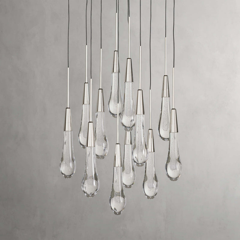Solitaire Modern 17'' 24'' 36'' 58'' Round Chandelier Lighting-Chandelier-Feyran-17''-Brass-Feyran