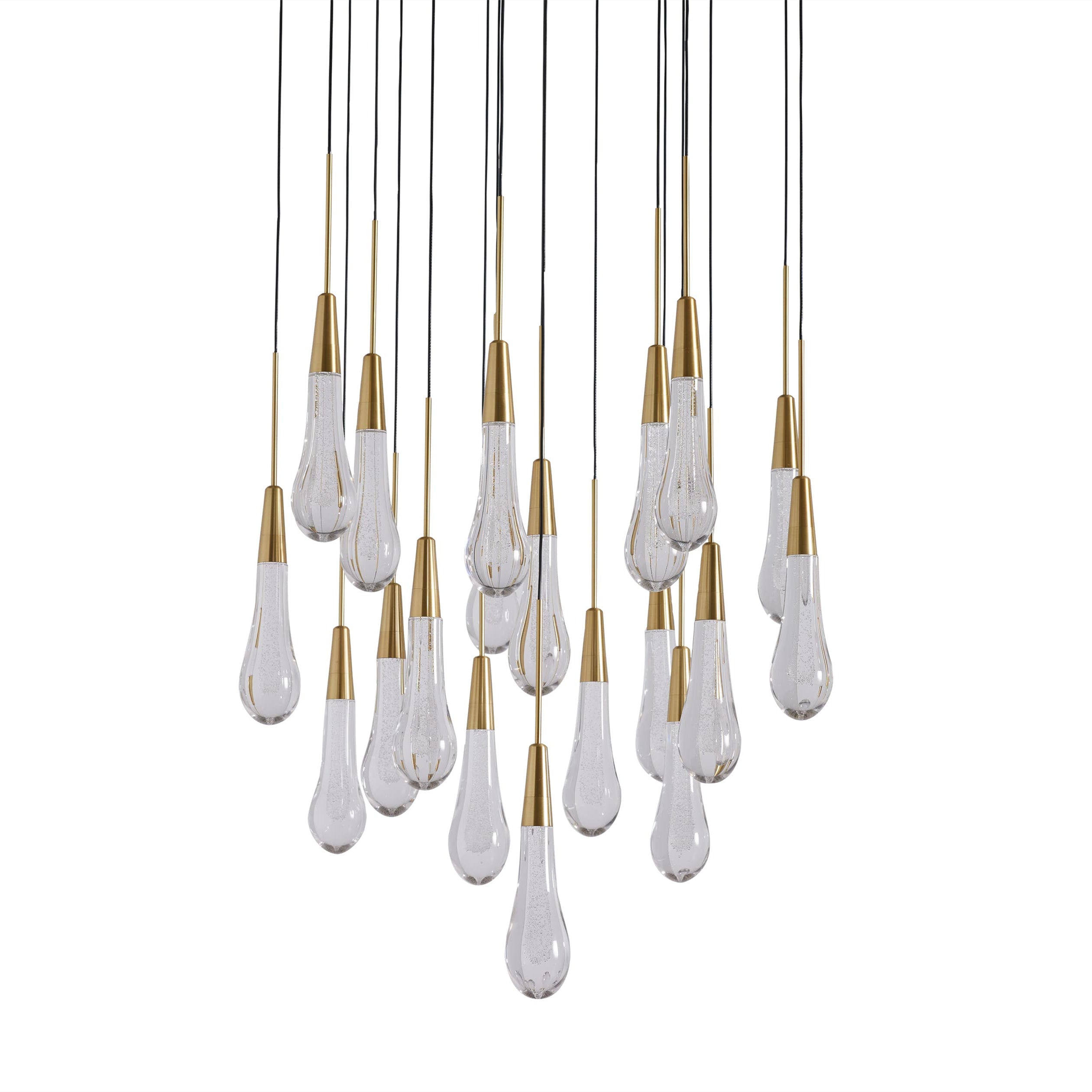 Solitaire Modern 17'' 24'' 36'' 58'' Round Chandelier Lighting-Chandelier-Feyran-17''-Brass-Feyran