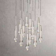 Solitaire Modern 17'' 24'' 36'' 58'' Round Chandelier Lighting-Chandelier-Feyran-17''-Nickel-Feyran