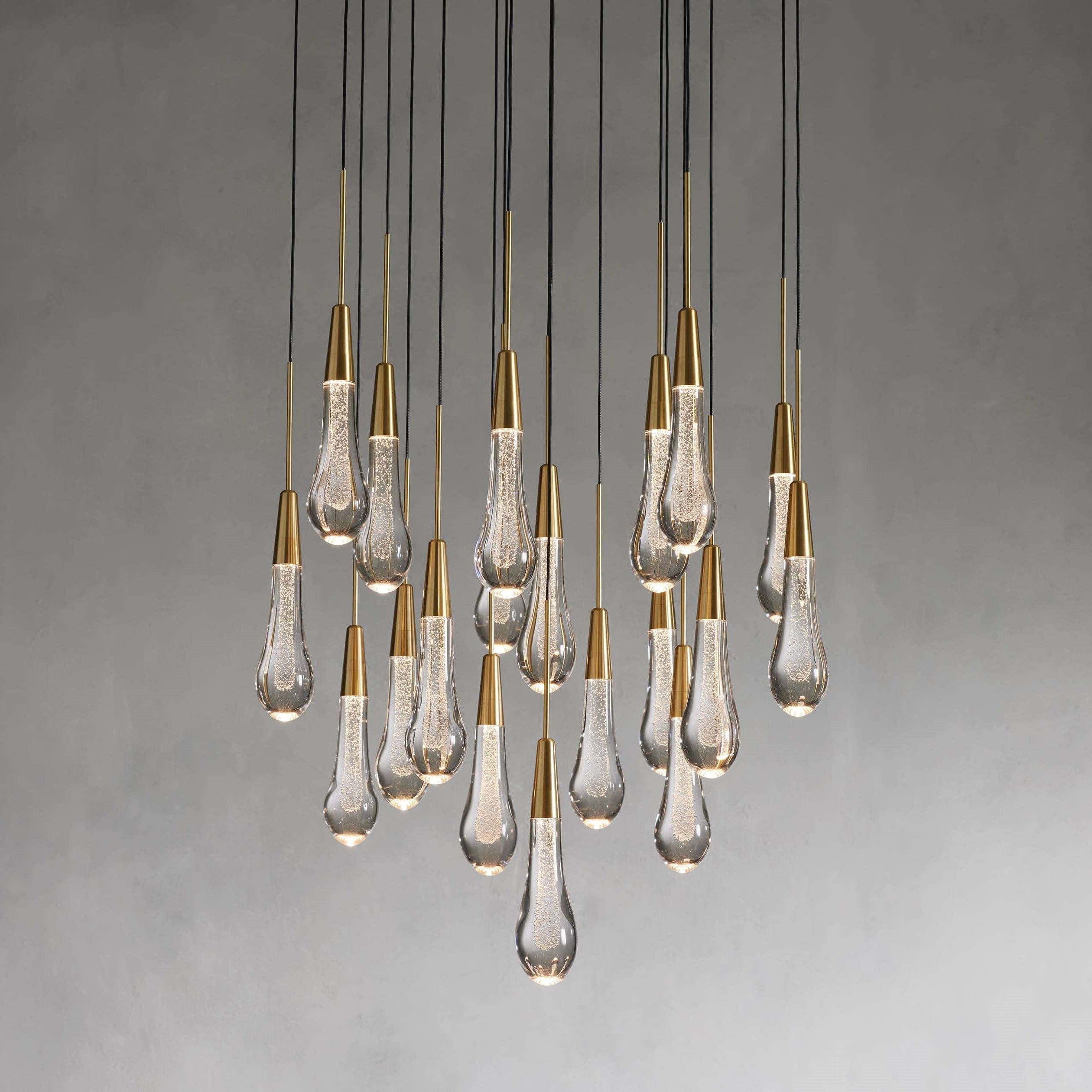 Solitaire Modern 17'' 24'' 36'' 58'' Round Chandelier Lighting-Chandelier-Feyran-17''-Brass-Feyran