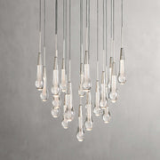 Solitaire Modern 17'' 24'' 36'' 58'' Round Chandelier Lighting-Chandelier-Feyran-24''-Nickel-Feyran