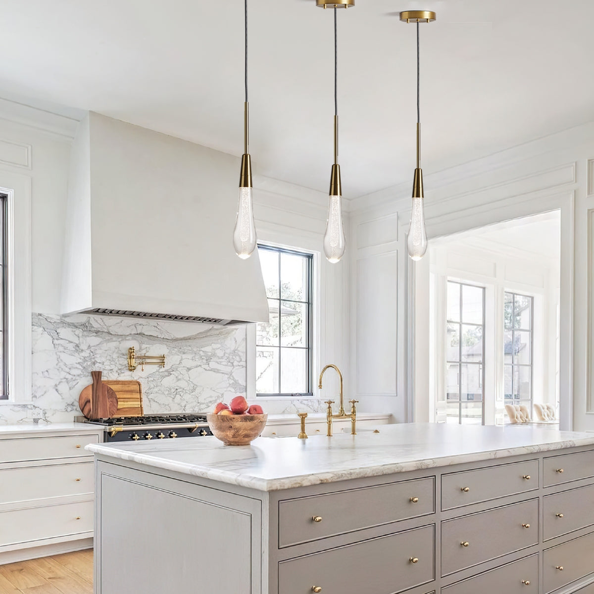 Soltaire Modern Pendant 13"H