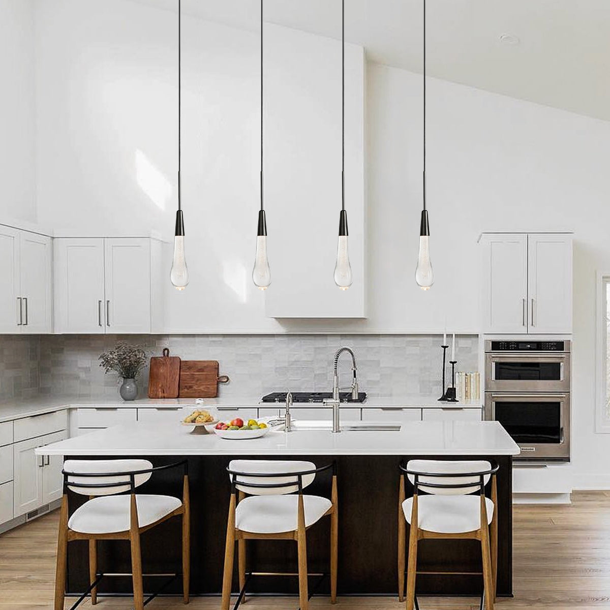 Soltaire Modern Pendant 13"H