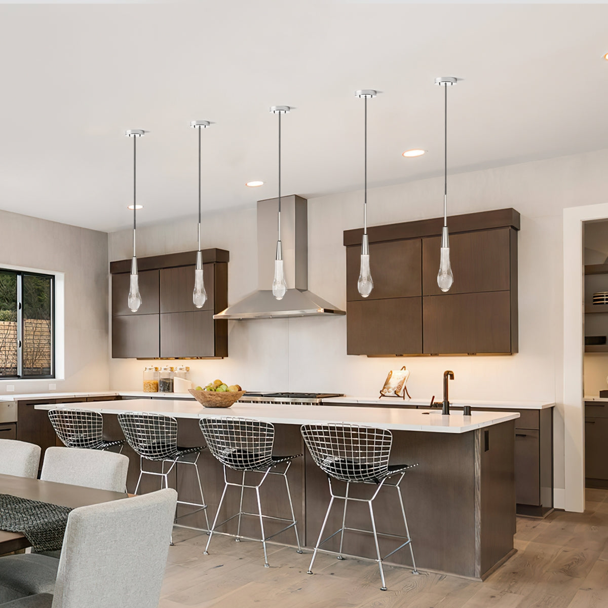 Soltaire Modern Pendant 13"H