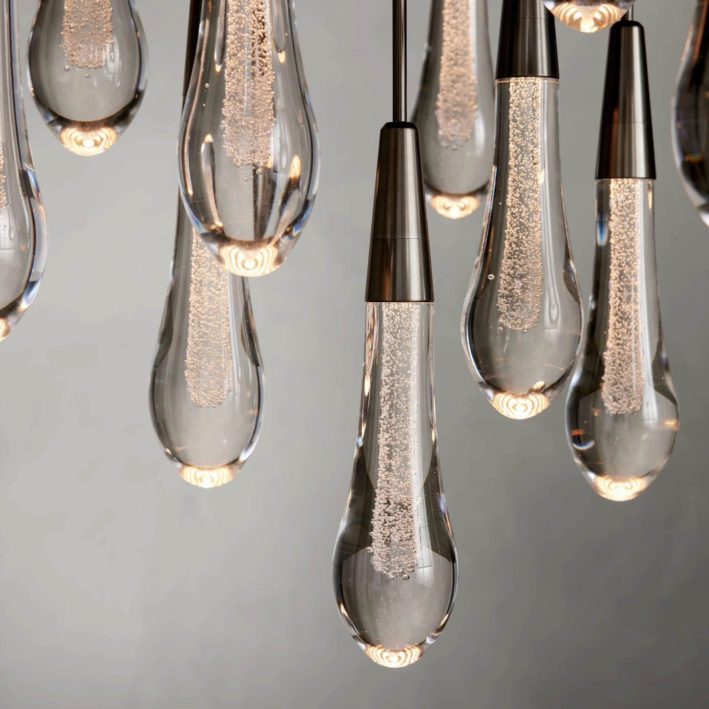 Soltaire Round Chandelier 17" 24" 36“ 58“-Chandeliers-Feyran-Brass-17"-Feyran