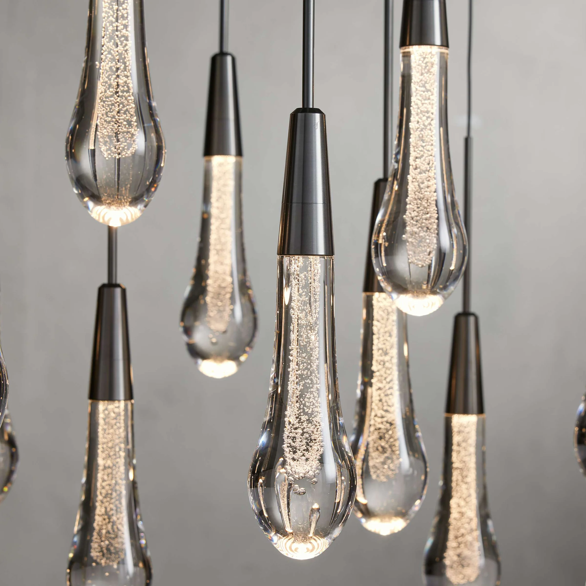 Soltaire Round Chandelier 17" 24" 36“ 58“-Chandeliers-Feyran-Brass-17"-Feyran