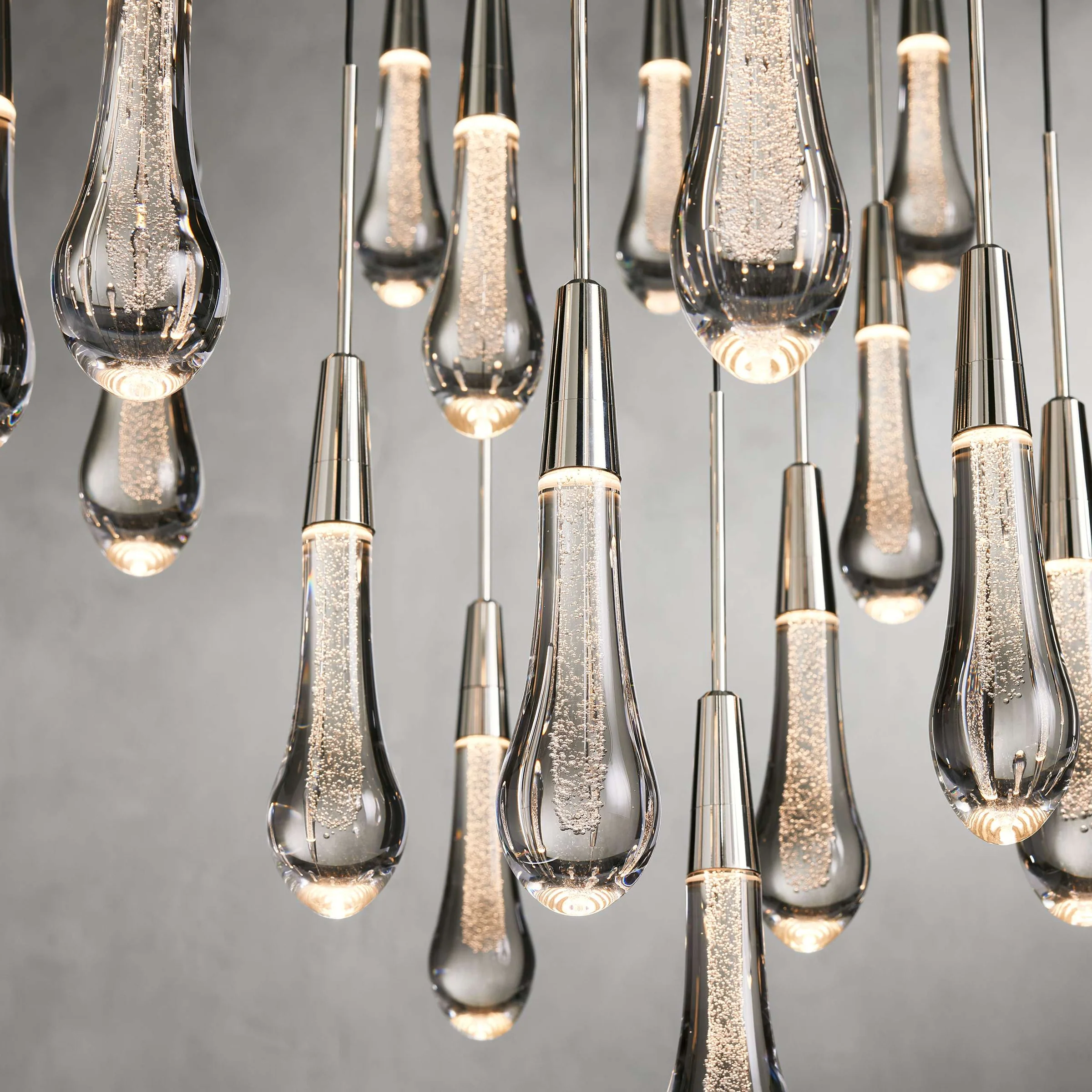 Soltaire Round Chandelier 17" 24" 36“ 58“-Chandeliers-Feyran-Brass-17"-Feyran