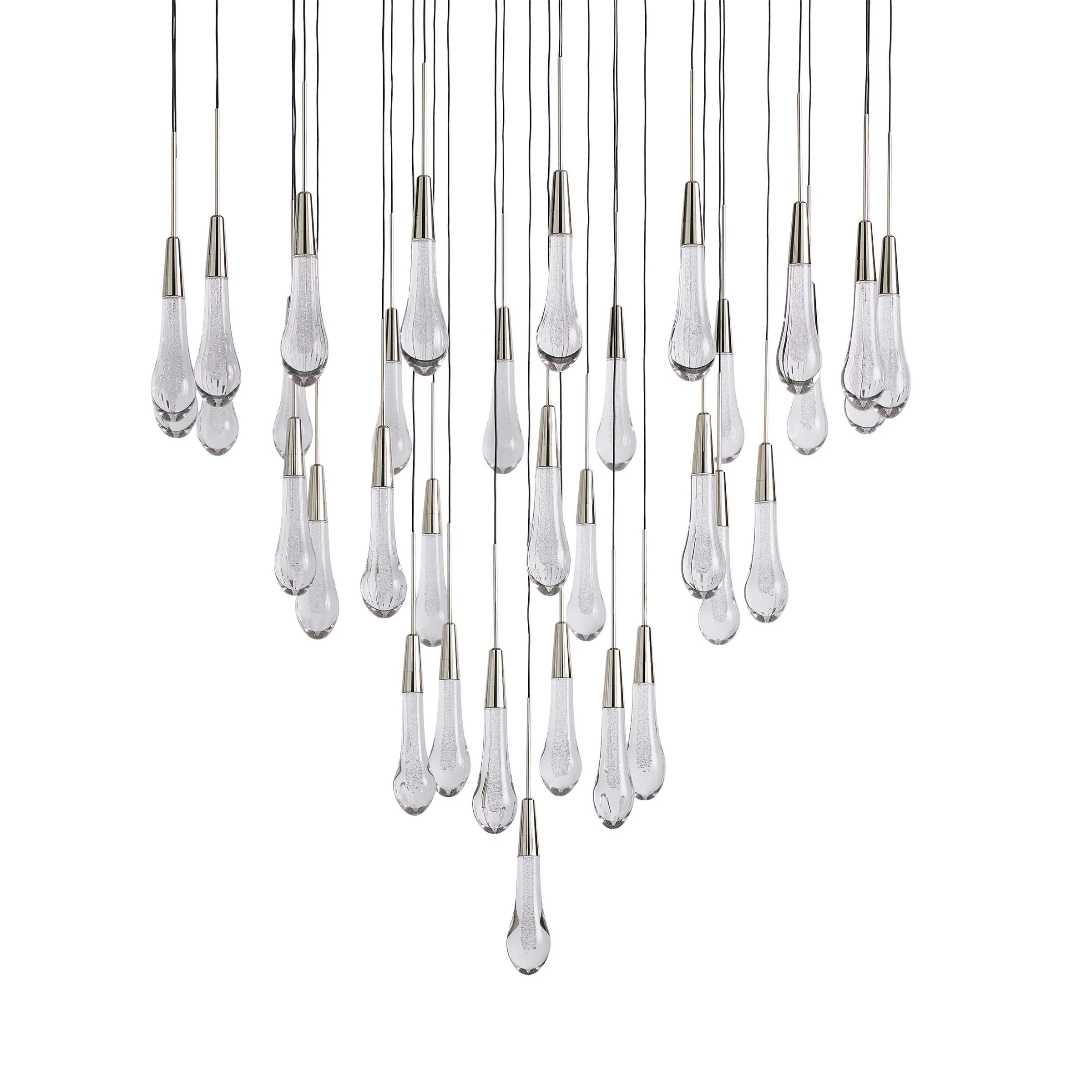 Soltaire Round Chandelier 17" 24" 36“ 58“-Chandeliers-Feyran-Brass-17"-Feyran