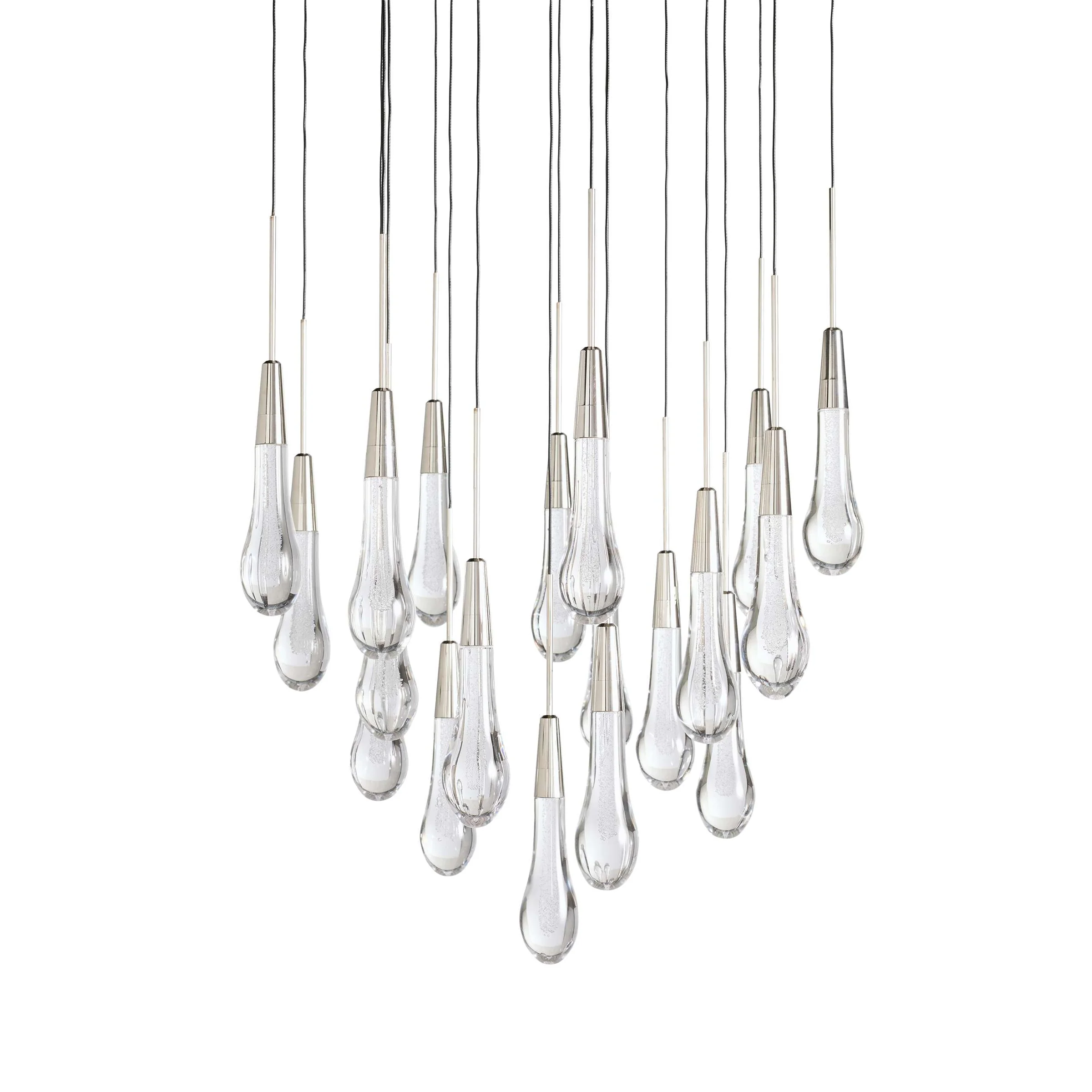 Soltaire Round Chandelier 17" 24" 36“ 58“-Chandeliers-Feyran-Brass-17"-Feyran