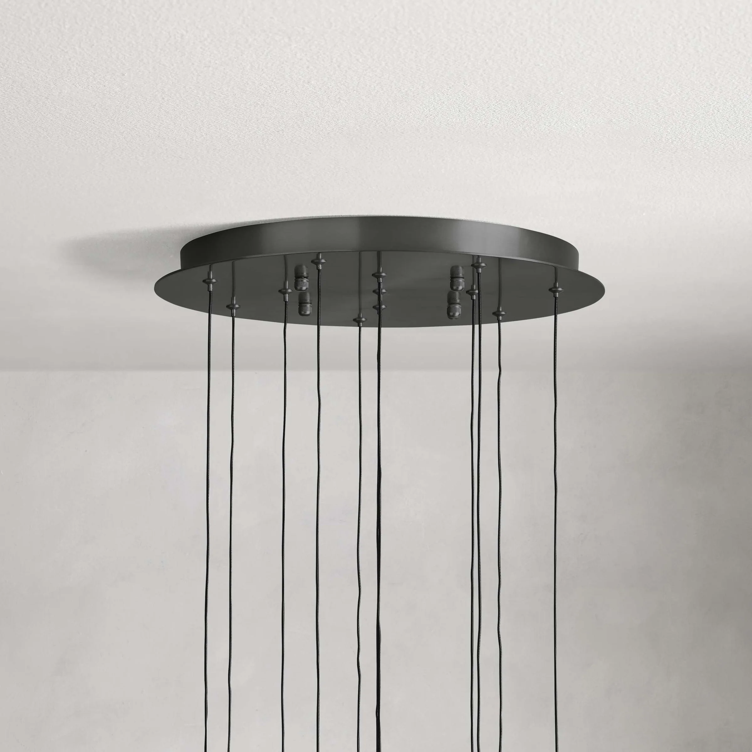 Soltaire Round Chandelier 17" 24" 36“ 58“-Chandeliers-Feyran-Brass-17"-Feyran
