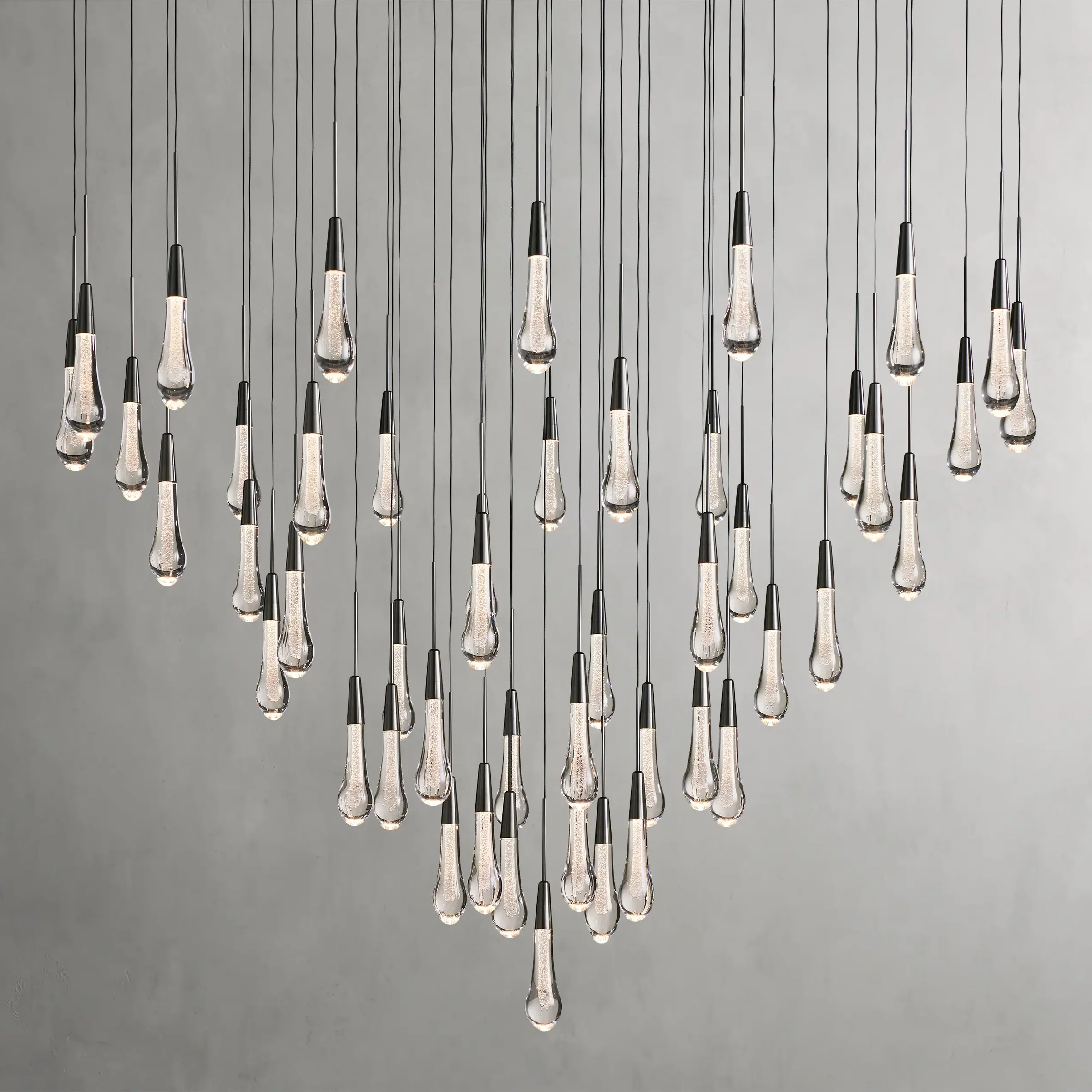 Soltaire Round Chandelier 17" 24" 36“ 58“-Chandeliers-Feyran-Bronze-58''-Feyran