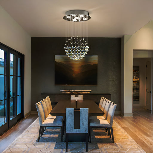 Sphere Raindrop Crystal Chandelier Ceiling Lights - Dining Room-2|Feyran