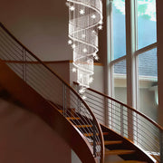Spiral Meteor Shower Crystal Raindrop Chandelier - Staircase Chandelier-3 |Feyran