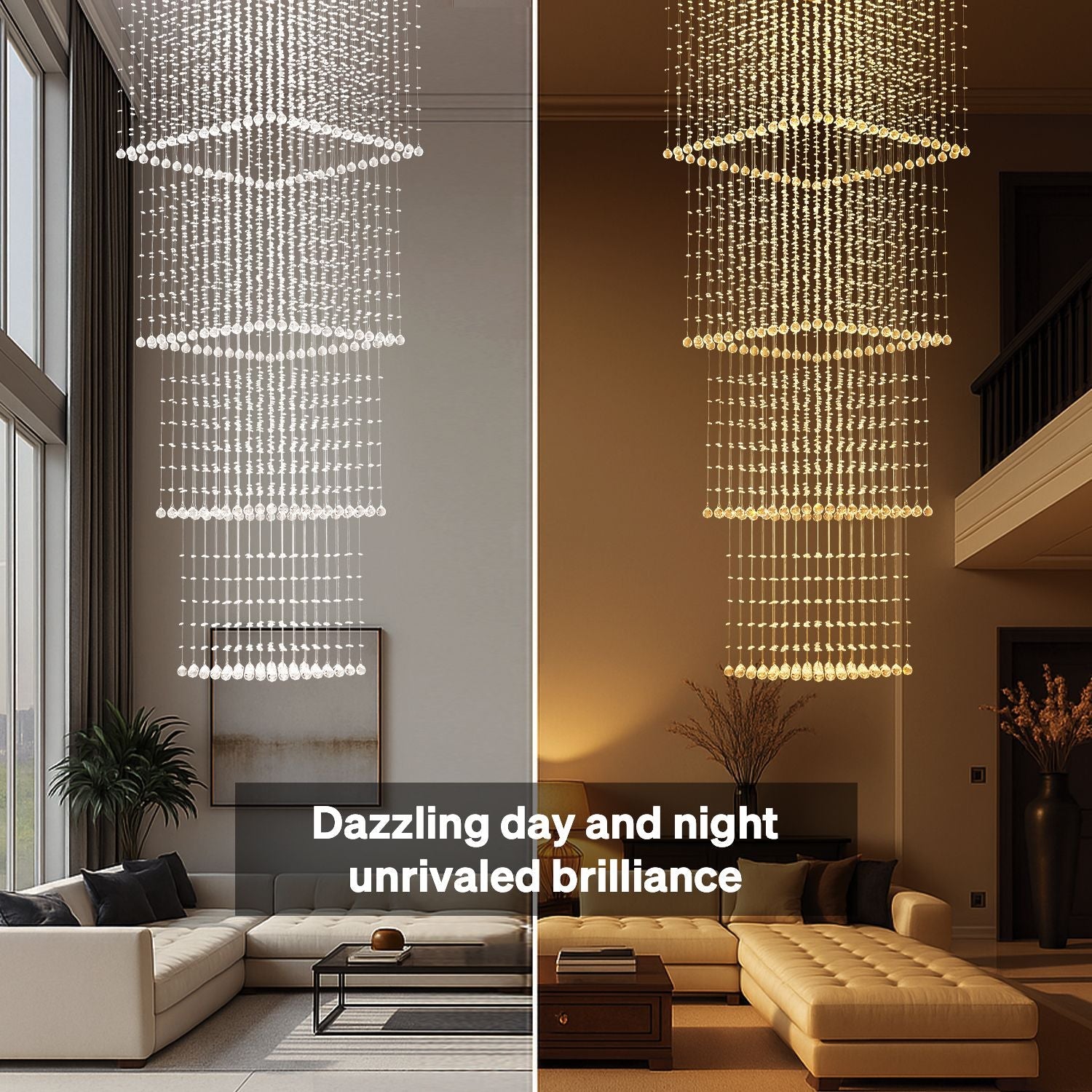 square-long-crystal-raindrop-chandelier-dazzling-day-and-night | Feyran