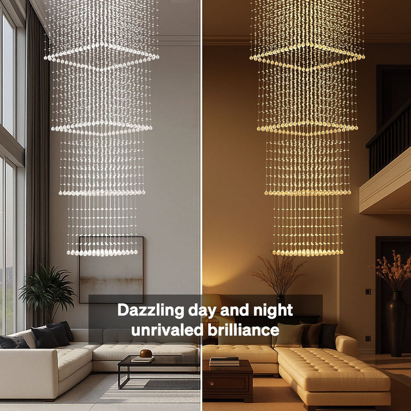 square-long-crystal-raindrop-chandelier-dazzling-day-and-night | Feyran