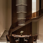 square-long-crystal-raindrop-chandelier-dining-room | Feyran
