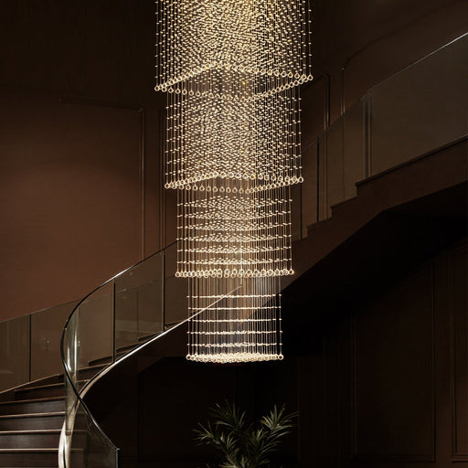 square-long-crystal-raindrop-chandelier-staircase-1 | Feyran