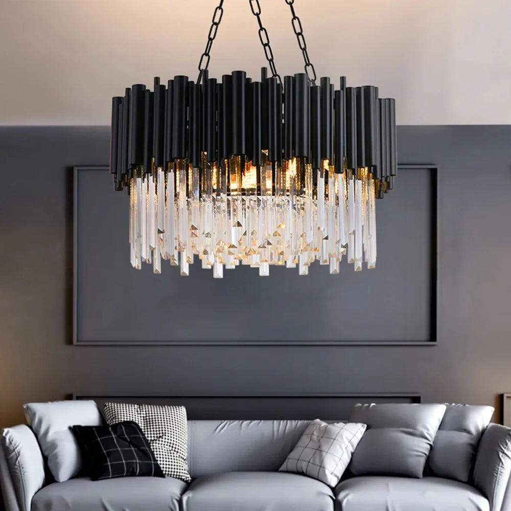 statement-black-and-crystal-chandelier-in-living-room-ch418-20250703-Feyran-lighting