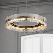upward-view-of-textured-glass-gold-round-chandelier-ch439-20250725-Feyran-lighting