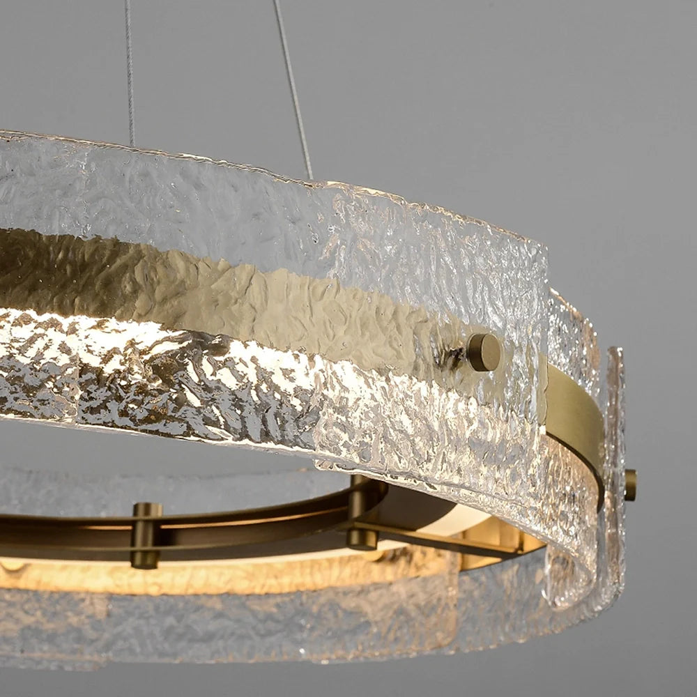 close-up-of-textured-glass-gold-round-chandelier-ch439-20250725-Feyran-lighting