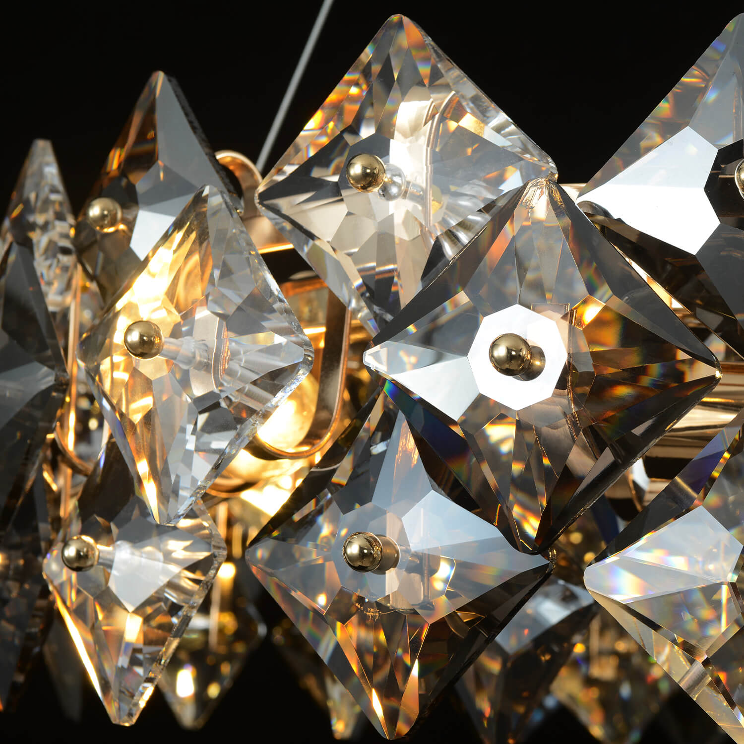 Modern Tiered Crystal Chandelier-details-1|Feyran