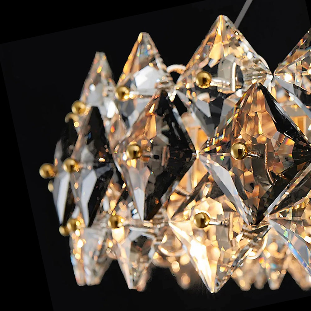 Modern Tiered Crystal Chandelier-details-3|Feyran