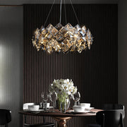 Modern Tiered Crystal Chandelier-dining-room-1|Feyran