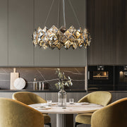 Modern Tiered Crystal Chandelier-dining-room-2|Feyran